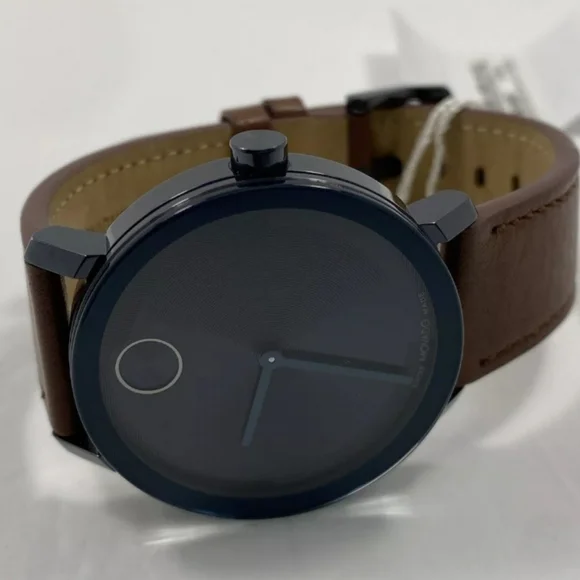***BRAND NEW*** Men's Movado Bold Evolution 2.0 Brown Strap Watch with Textured - Picture 9 of 13